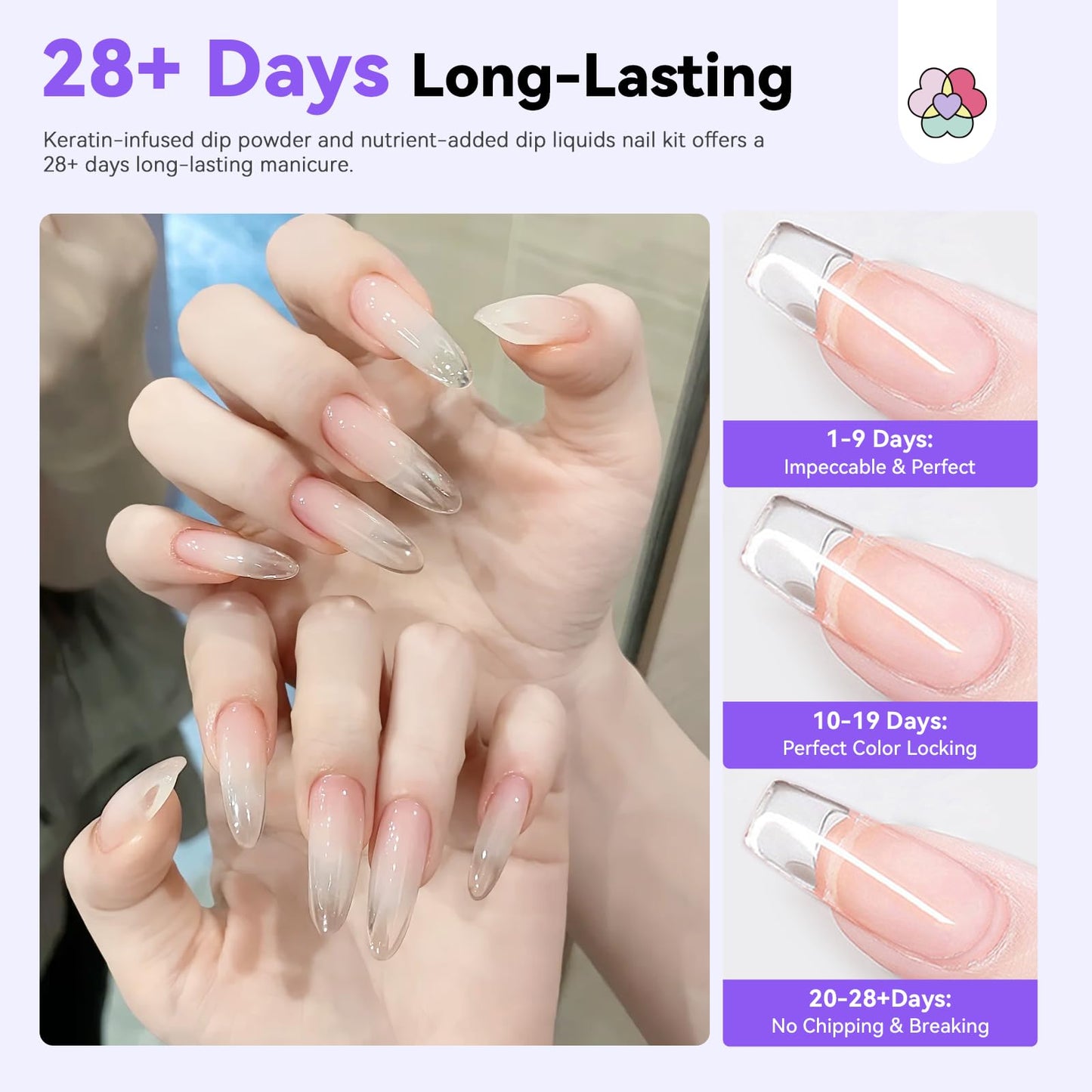 SAVILAND Clear Dip Powder Nail Kit with Electric Nail Drill: 60g/2.1oz Clear Dipping Powder for Nails with Dip Nail Liquid Set Base Activator & Top Coat Brush Saver Builder Repair Kit Home Manicure