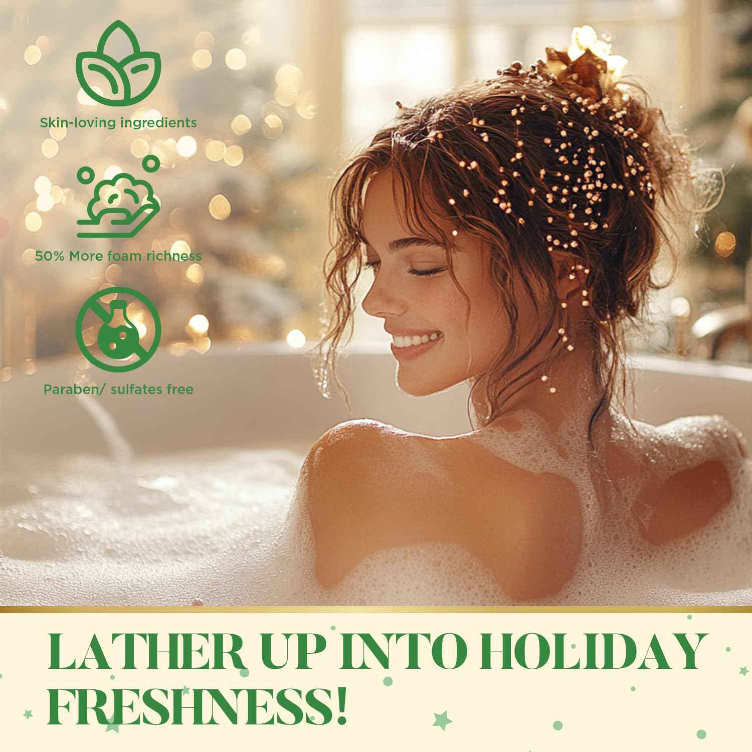 BFFLOVE 12-Piece Beauty Advent Calendar 2024 Bath and Body Gift Set with Luxurious Hand Creams, Bath Essentials, Christmas Bath Set for Men Women 2024-12 Days of Christmas for Women