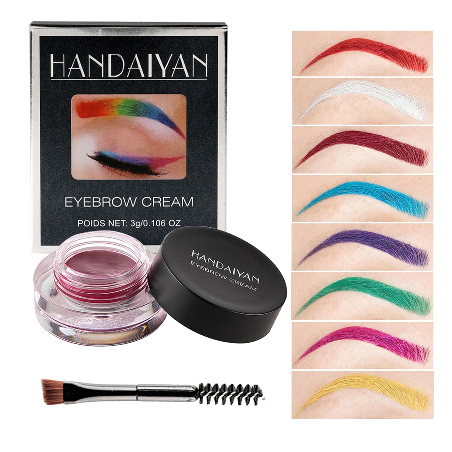 HANDAIYAN 8-color Waterproof Multifunctional Eyebrow Cream & Eyeliner Cream