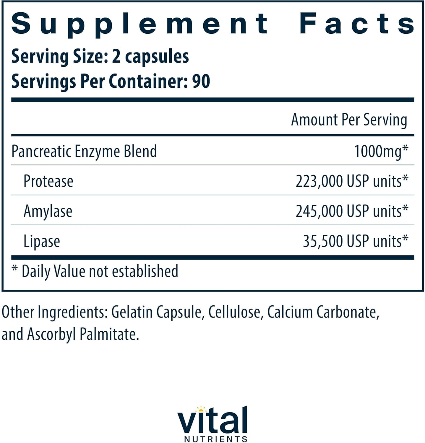 Pancreatic Enzymes 1000mg - Full Strength Digestive Supplement with Protease, Amylase & Lipase | Gluten, Dairy & Soy Free - 180 Capsules