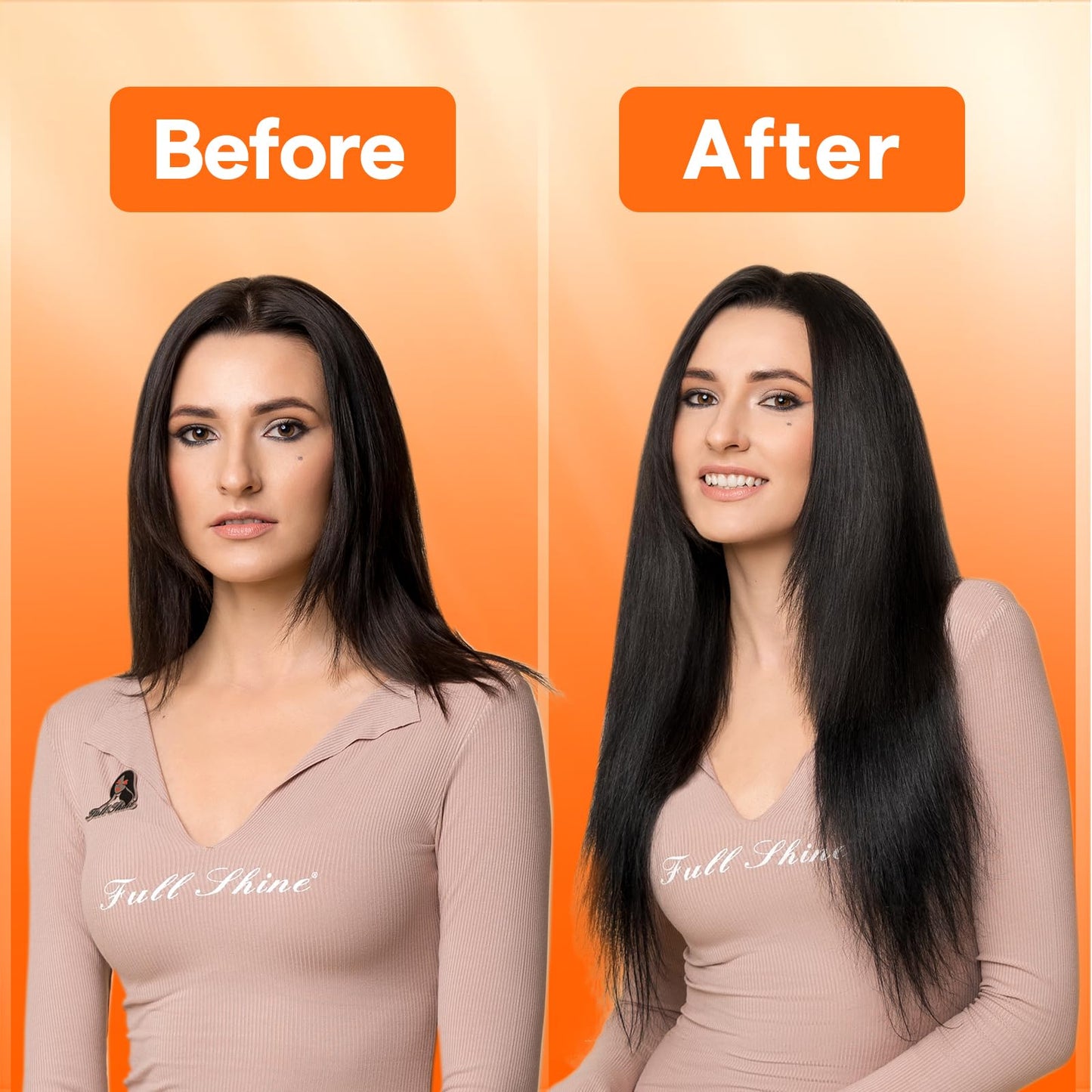 Full Shine Genius Weft Hair Extensions Hair Weft Extensions Brown Hair Extensions Sew In 16 Inch 50G Hand Tied Weft Real Human Hair Sew In Extensions Straight Hair