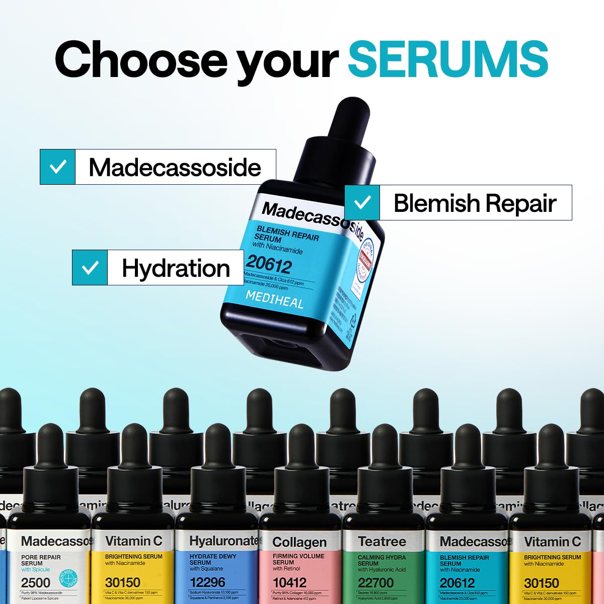 Madecassoside Repair Serum - Blemish Care & Skin Soothing | Centella Asiatica & Niacinamide, 1.35 fl. oz.