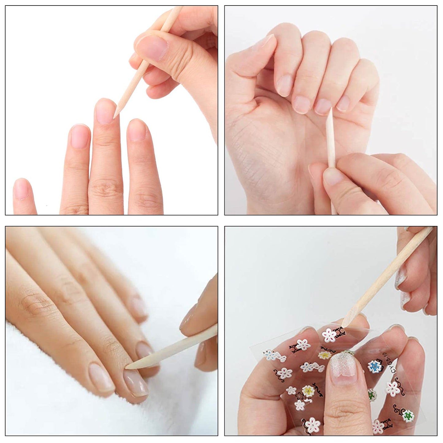 FUNSUEI 2000 PCS 4.5 Inches Orange Sticks for Nails, Double Sided Orange Wood Nail Sticks, Orange Wood Cuticle Sticks for Cuticle Pusher Remover Manicure Pedicure
