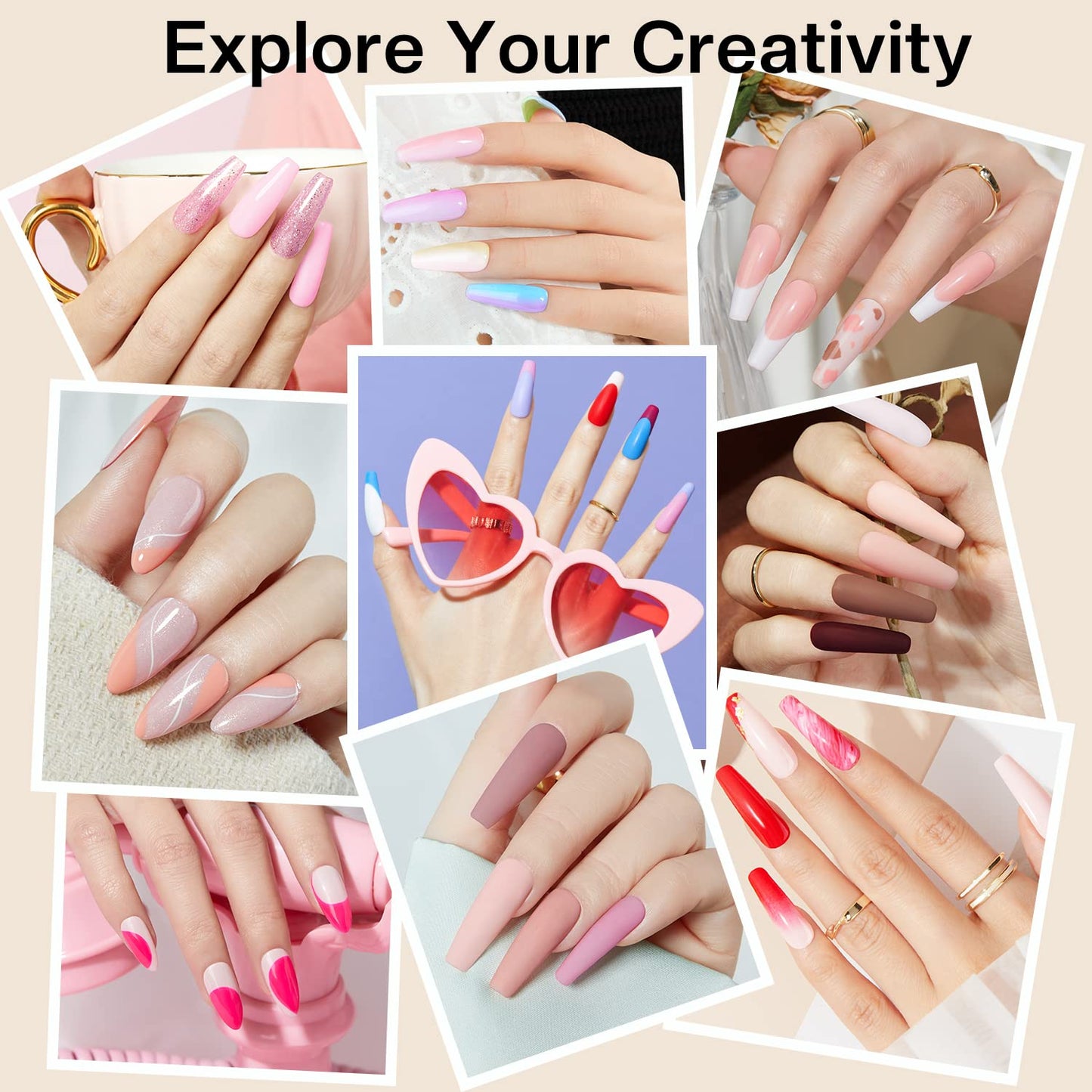 Modelones Dip Powder Nail Kit - 42 Pcs with 30 Colors of Nude Pink Dipping Powder | Essential Liquid Set for DIY Nail Art