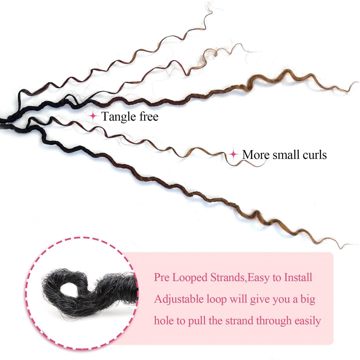 8 Packs Boho Faux Locs Crochet Hair 18 Inch Crochet Soft Locs with Curly Ends Pre-looped Goddess Locs Crochet Hair for Black Women 1B/30/27 Boho River Locs Crochet Hair