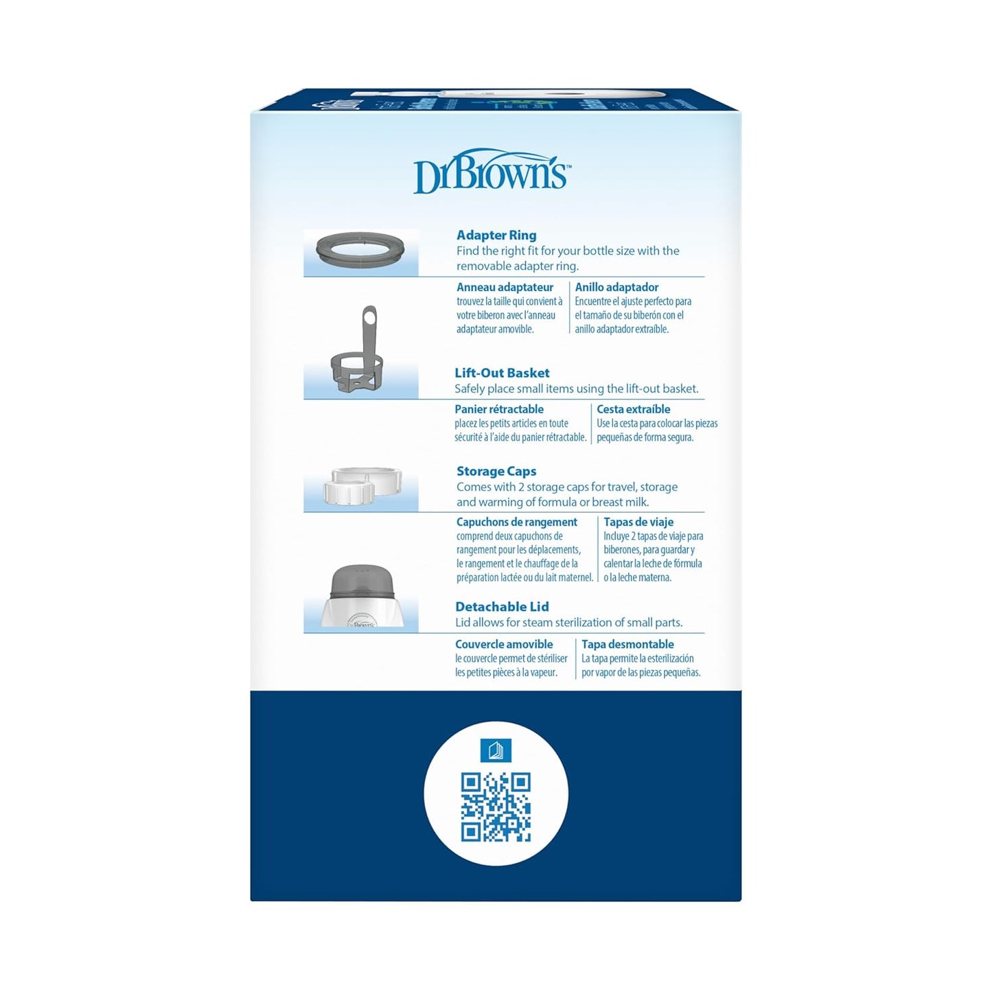Dr. Brown's Baby Bottle Warmer & Sterilizer - BPA-Free Plastic | Fast Heating for Bottles & Food Jars