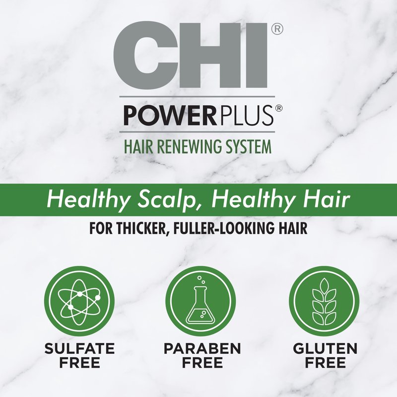 CHI Powerplus Nourishing Conditioner, Hair Renewal System For A Healthy Scalp, Relieves Tightness & Dryness, Strengthens & Protects Against UV, 32 Oz