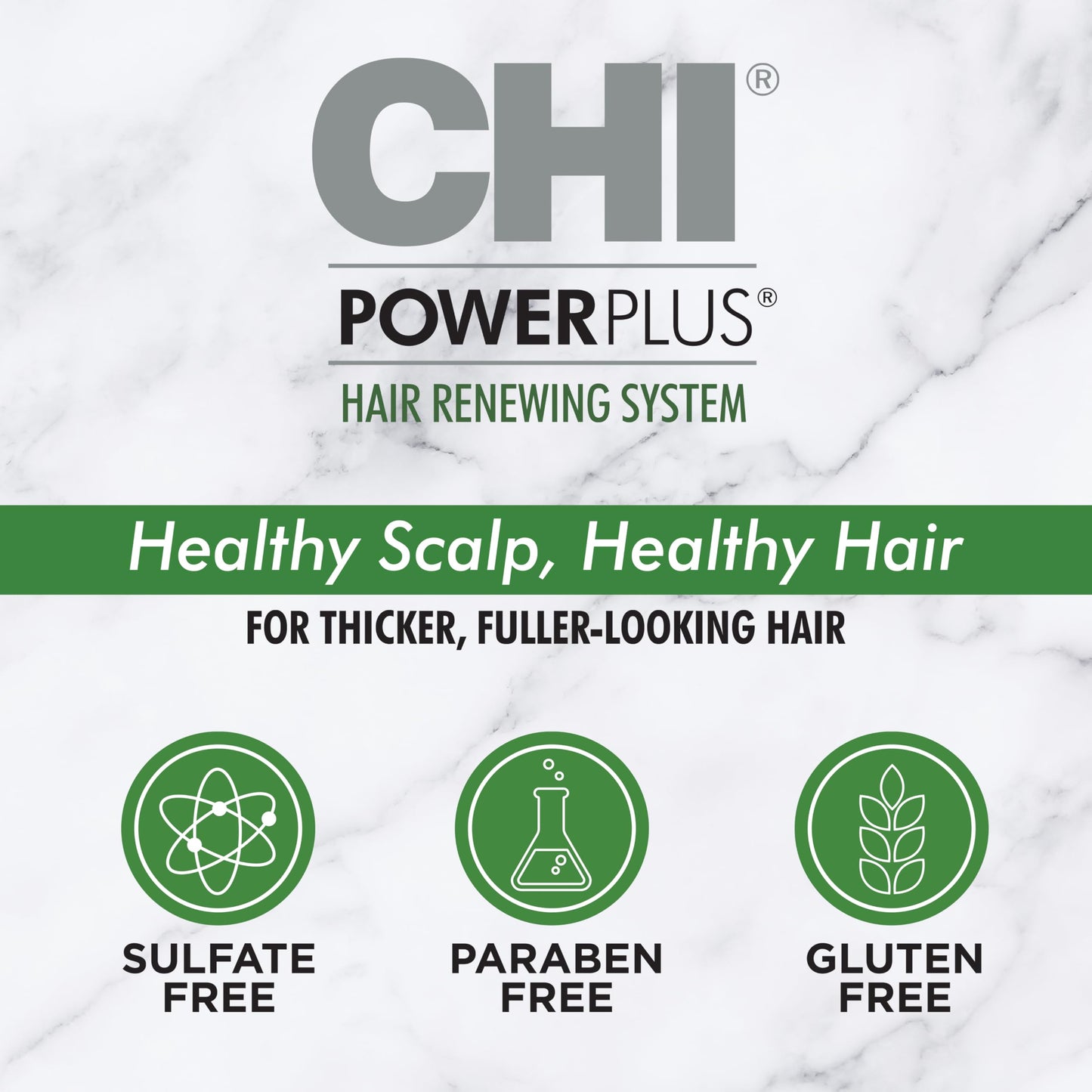 CHI PowerPlus Exfoliating Shampoo, Hair Renewal System For A Healthy Scalp, Delivers Weightless Shine, For Versatile Styling & All Hair Types, 32 Oz