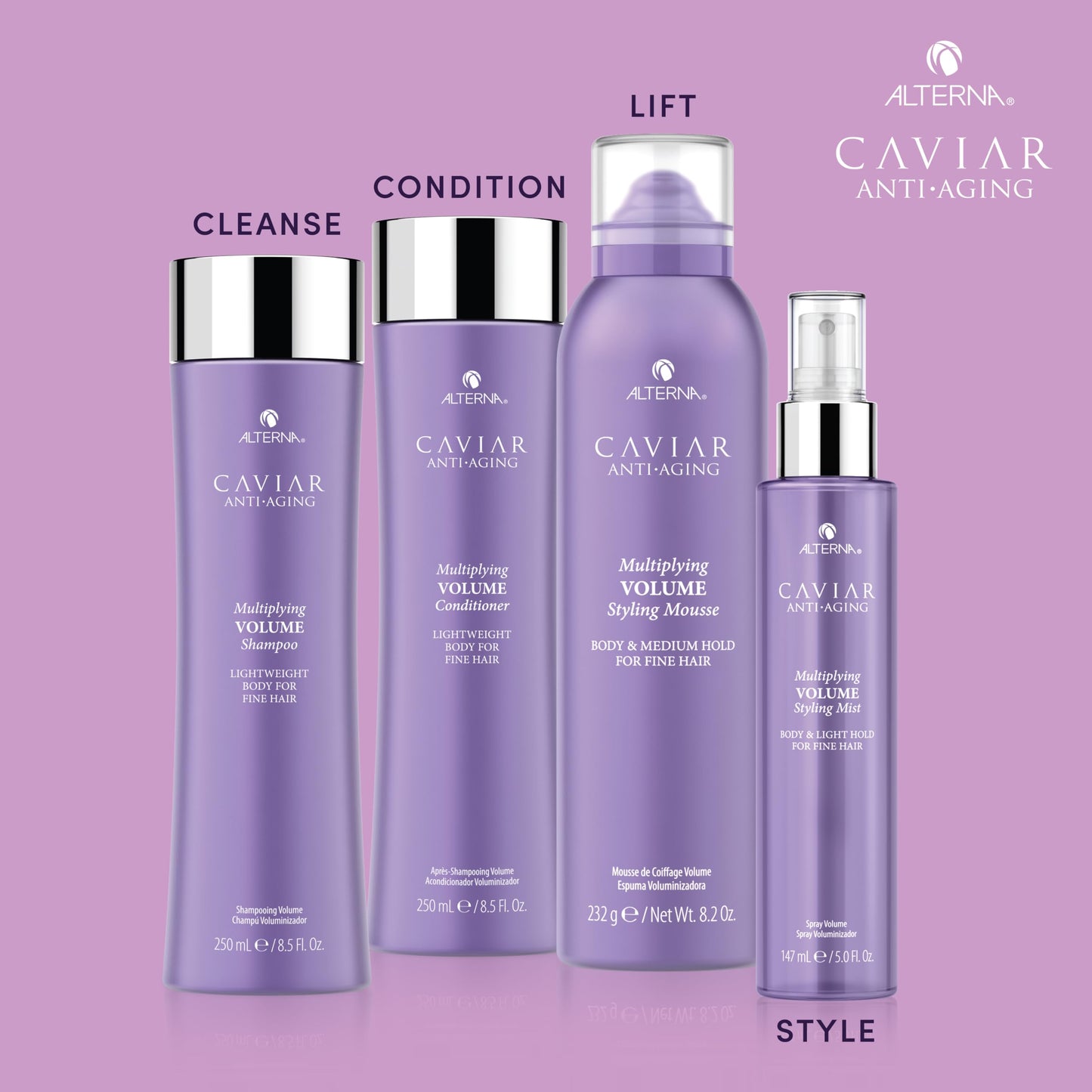 Alterna Haircare CAVIAR Anti-Aging Multiplying Volume Conditioner 8.5Fl Oz | For Fine, Limp or Thin Hair | Create Instant Volume and Thickness | Sulfate Free