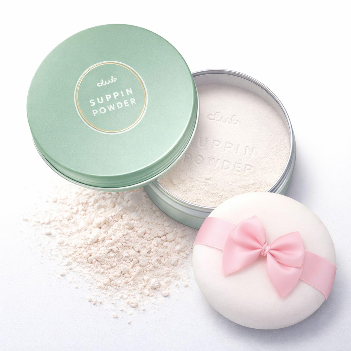 Club Suppin Translucent Pressed Powder, Loose Setting Powder, Finishing Face Powder with Shea Butter, Amino Acids & Aloe Extract, Long Lasting, Hydrating, Overnight Japanese Makeup, Floral Bouquet