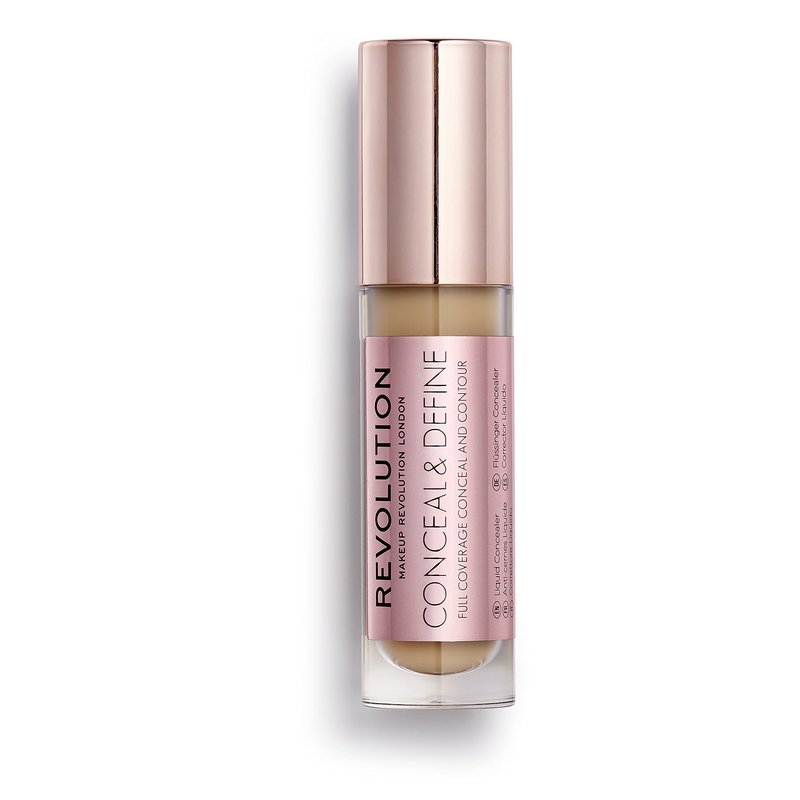 Revolution Beauty, Conceal & Define Concealer, Full Coverage & Lightweight, Long-Lasting Matte Finish, Vegan & Cruelty Free, C10 Medium or Tan Skin Tones, 0.14 Oz. (Pack of 3)