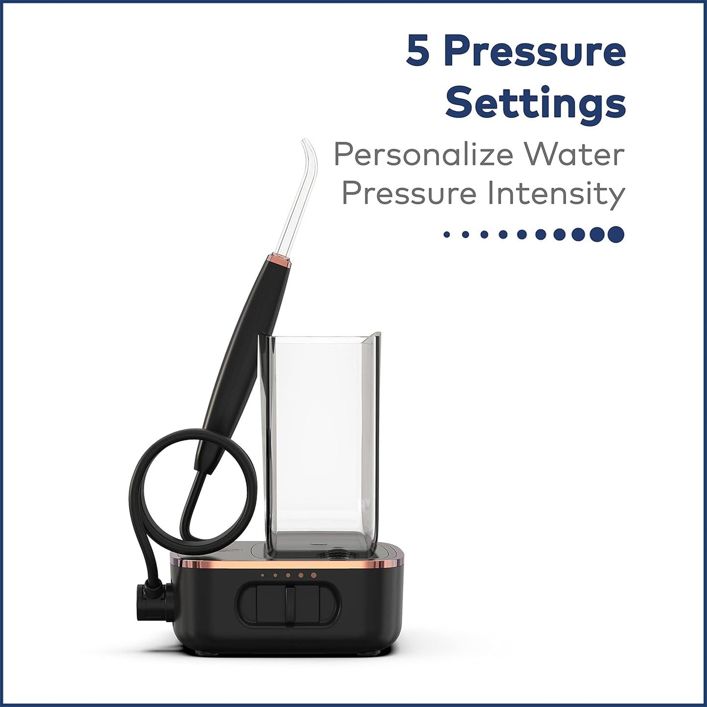 Waterpik Portable Water Flosser - Travel-Friendly Design, ADA Accepted | Black/Copper WF-04