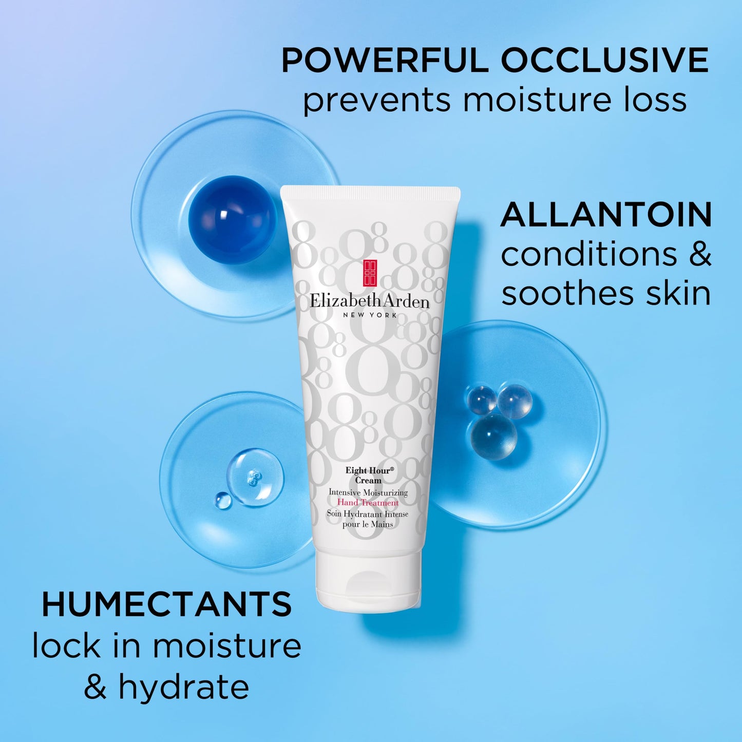 Elizabeth Arden Eight Hour Cream Intensive Moisturizing Hand Treatment, Hydrating Moisturizer, Rich Lotion for Dry, Cracked Skin, Non-Greasy, 6.8 oz