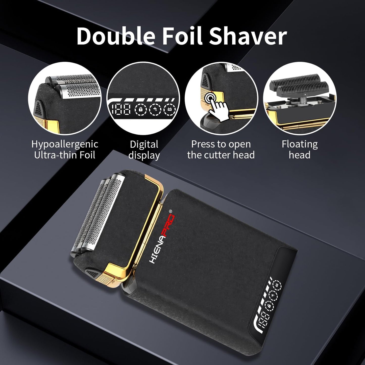 Electric Razor for Men - Rechargeable Cordless Beard Trimmer | Professional Foil Shaver with USB Charging