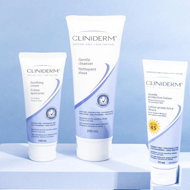 Cliniderm Soothing Cream, Dermatologist Recommended Rich Moisturizer for Sensitive and Reactive Skin, Fragrance Free, Non Comedogenic- 100mL