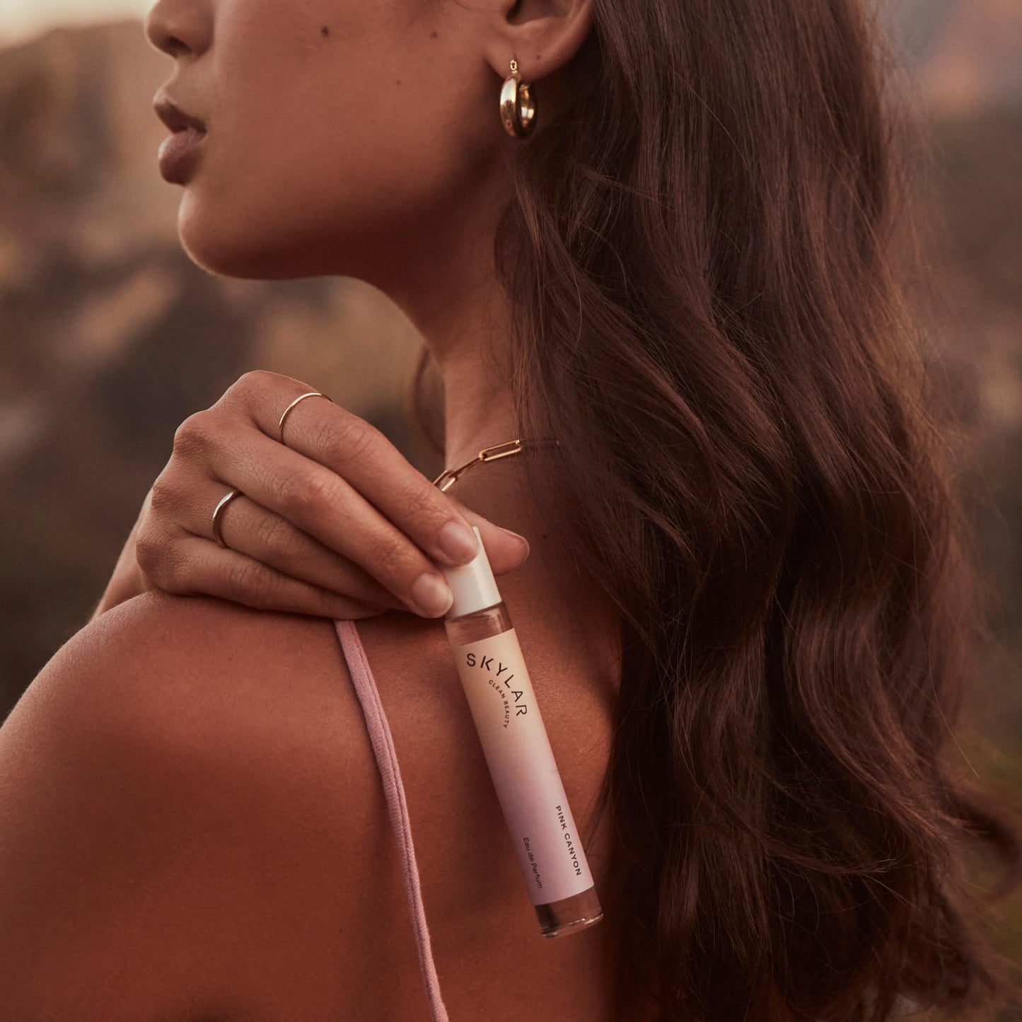 Skylar Pink Canyon Travel Spray for Women - Mini Woody Citrus Perfume, Grapefruit, Pink Salt & Cedar Notes - Hypoallergenic, Vegan, Clean Fragrance for Sensitive Skin - 10mL / 0.33 Fl oz