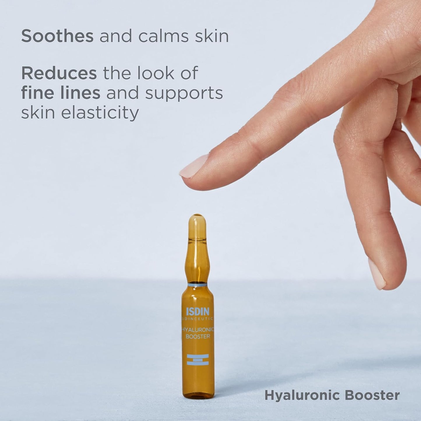 ISDIN Hyaluronic Booster Serum - Deep Hydration Ampoules with Peptides | 10 x 2ml