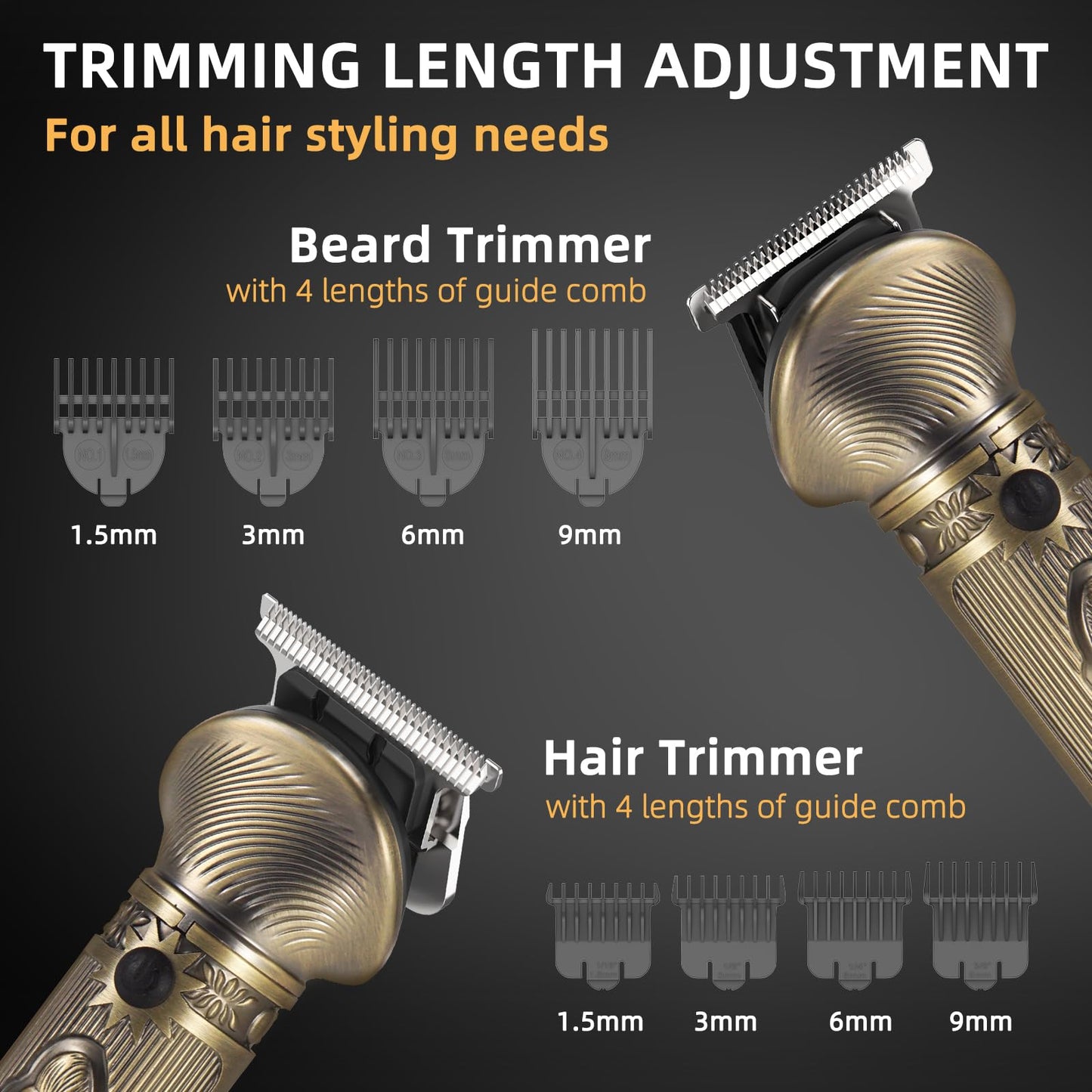 REHOYO Beard Trimmer for Men, Travel Electric Shavers for Men with Case, Cordless Hair Clipper, Mens Grooming Kit for Mustache Body Nose Face - 180 Mins Shaving, Gifts for Him & Father