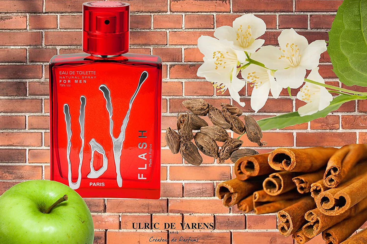 Udv Flash Eau De Toilette Spray for Men - 3.4 Ounce Fragrance | Fresh & Invigorating Scent