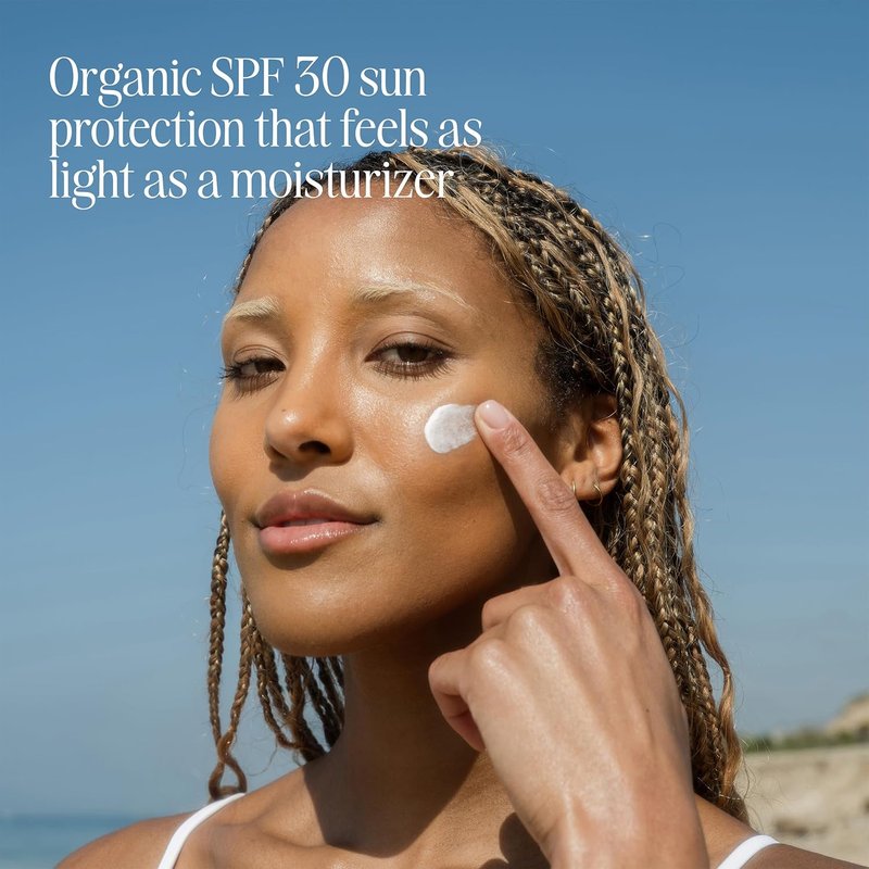 Coola Organic Face Sunscreen SPF 30 - Vegan Cucumber Sunblock Lotion for Daily Protection | 1.7 Fl Oz