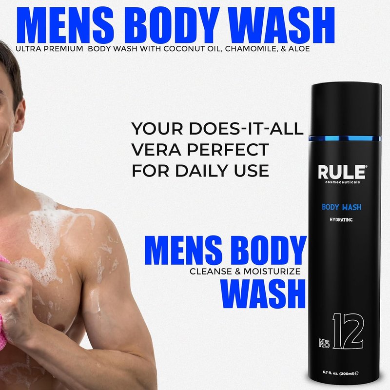 Men's Body Wash - Hydrating Shower Gel with Shea Butter & Aloe Vera | 200 mL