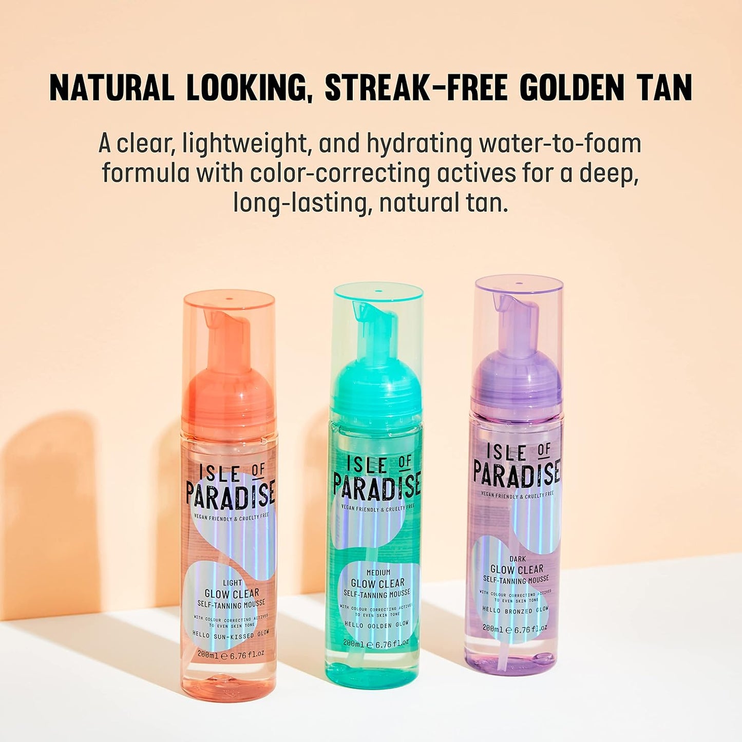 Isle of Paradise Self Tanning Mousse - Vegan Color Correcting Foam | 6.76 Fl Oz