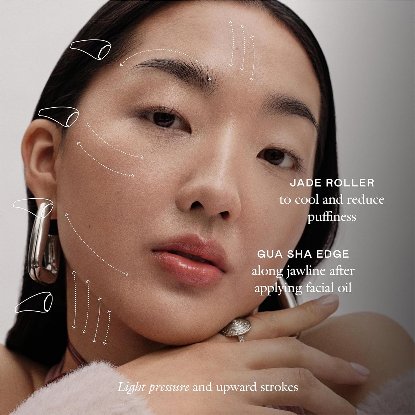 EADEM Gua Sha Facial Sculptor - Jade Roller & Chisel Tool for Skin Care Routine | Luxury Jawline Sculptor