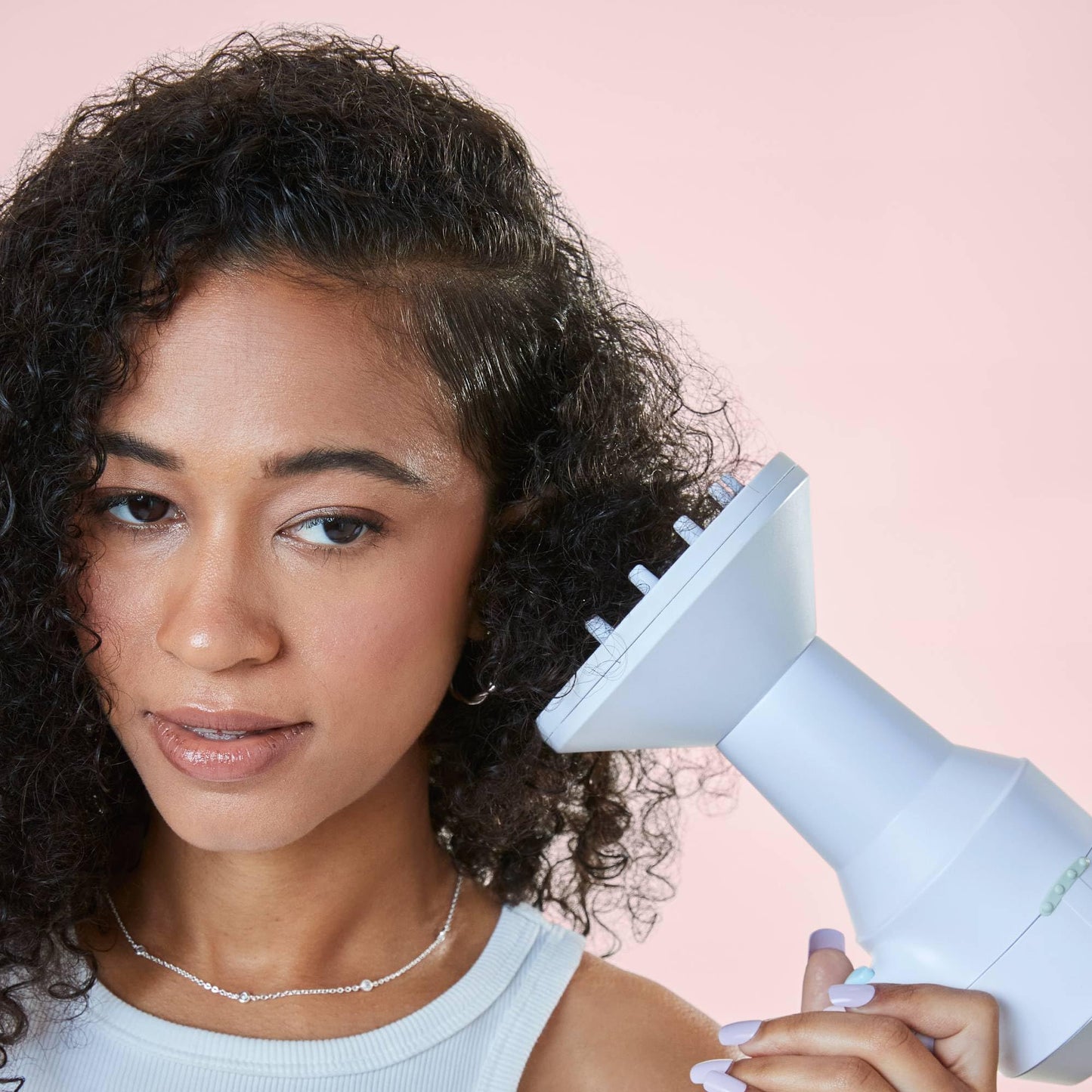 Mane Compact Ionic Hair Dryer With Diffuser, Wide Tooth Comb & Nozzle - 4-Piece Blow Dryer With Ionic Technology to Help Seal Cuticles, Reduce Frizz & Decrease Drying Time - Travel Size Hair Tools