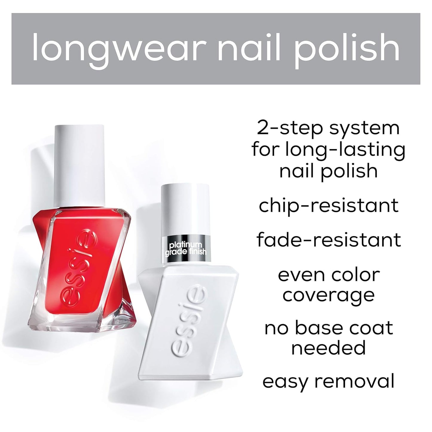 Essie Gel Couture Nail Polish - Longwear Formula in Steel The Show | 0.46 fl. oz.
