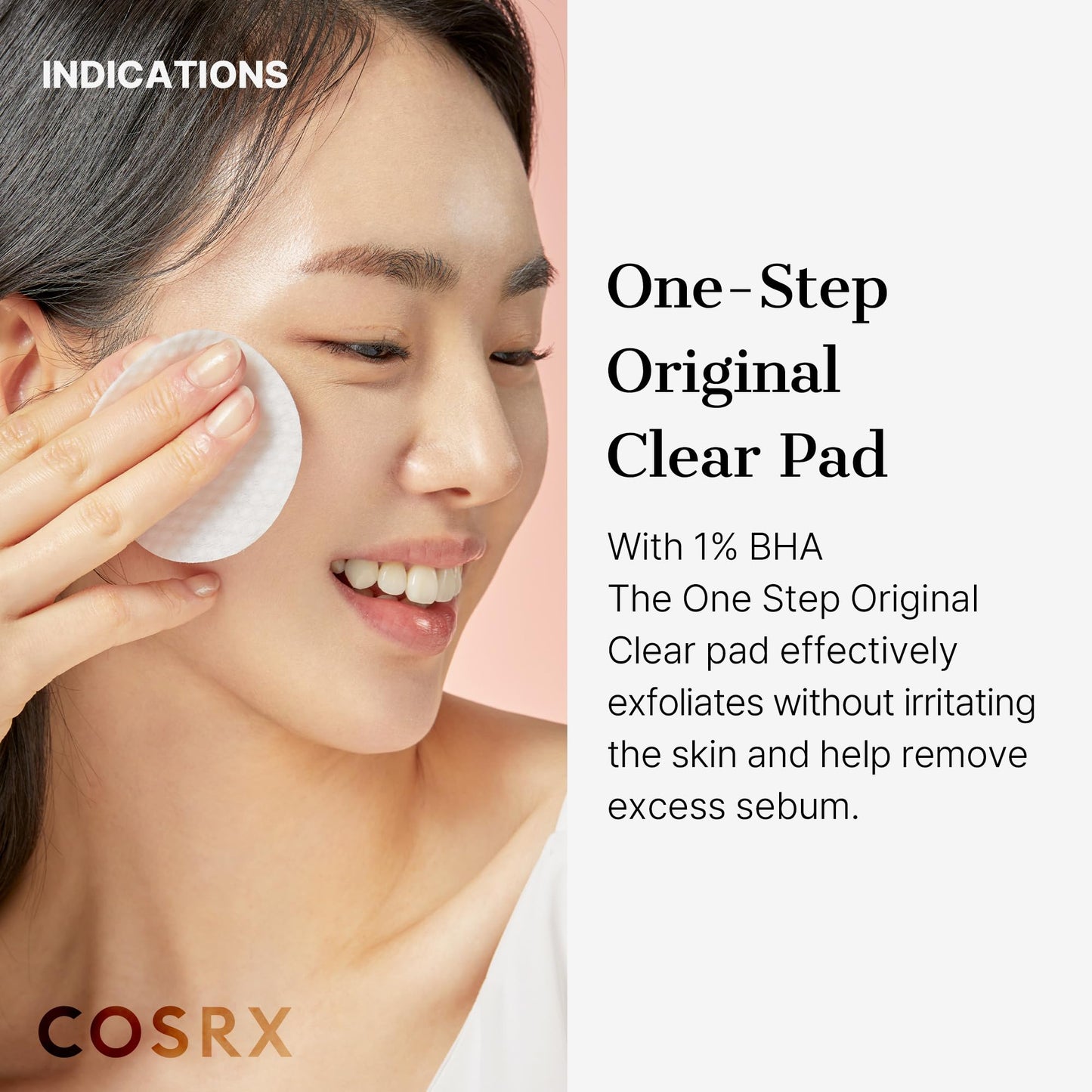 COSRX BHA Toner Pads, 70 Sheets, Exfoliating Pads for Dead Skin & Blackheads, Minimize Pores, Prevent Breakouts, Improve Skin Texture, Korean Skin Care