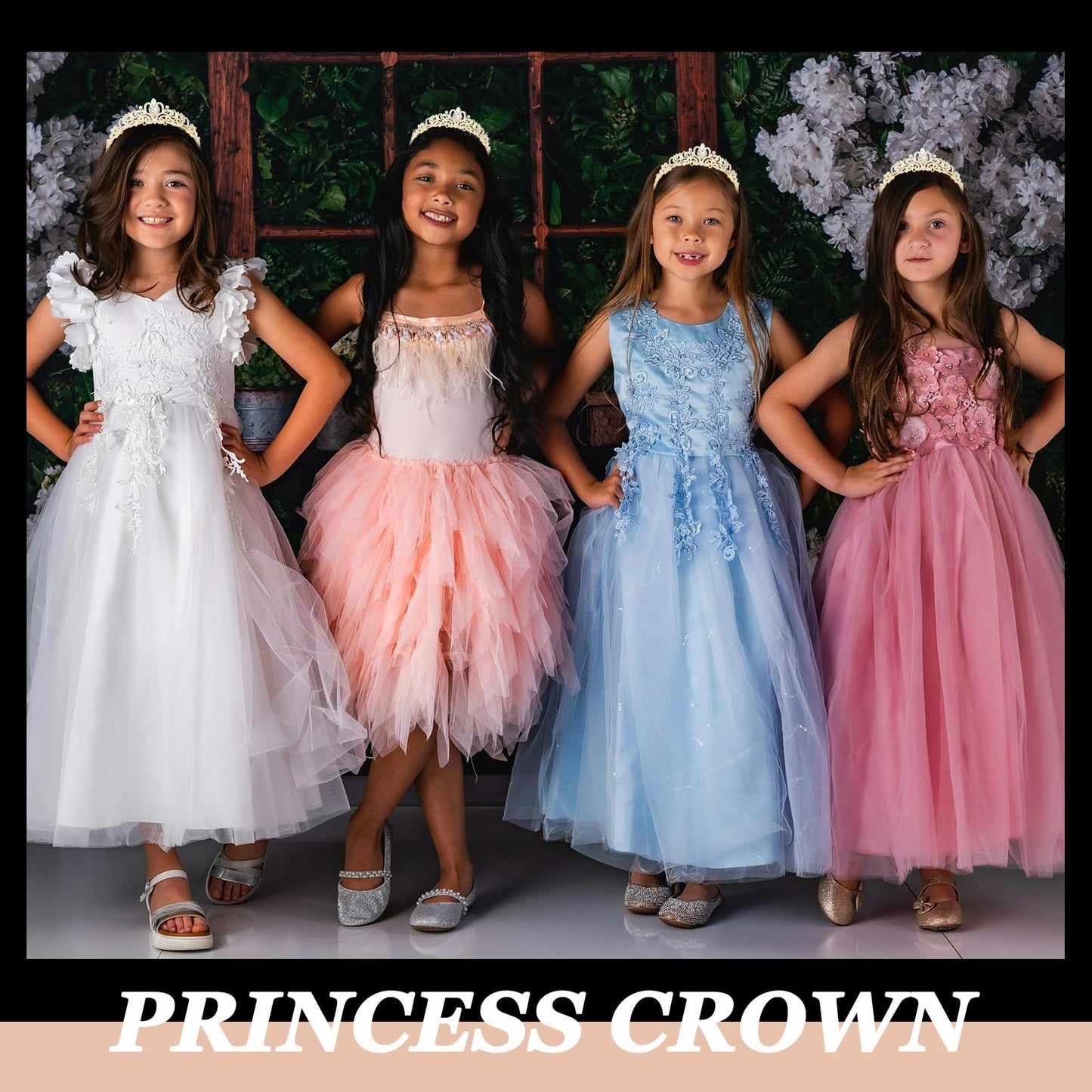 CIEHER 8 PCS Gold Crowns for Women, Crystal Queen Crown Princess Tiaras for Prom Birthday Party Halloween Costume