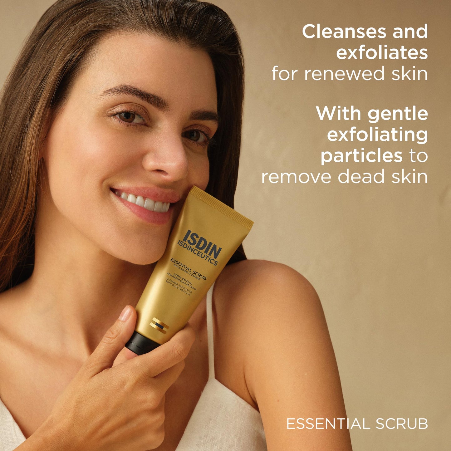 ISDIN Isdinceutics Essential Scrub, Daily Cleansing Gel with Gentle Exfoliating Particles, 100g