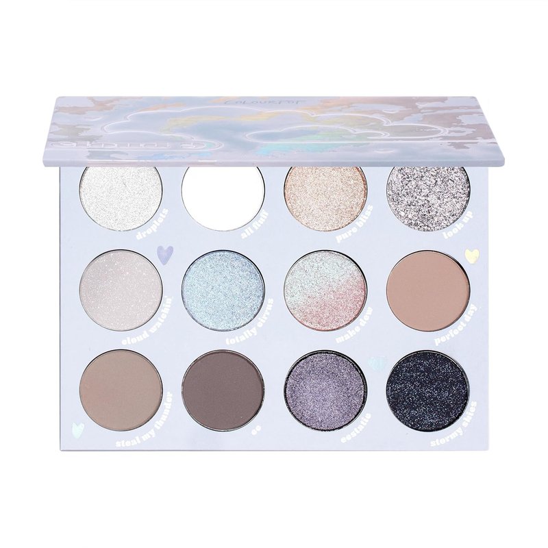 ColourPop Eyeshadow Palette - High-Pigment Eye Makeup with Matte, Metallic & Glitter Finishes | Cloud 9 (0.49 oz)