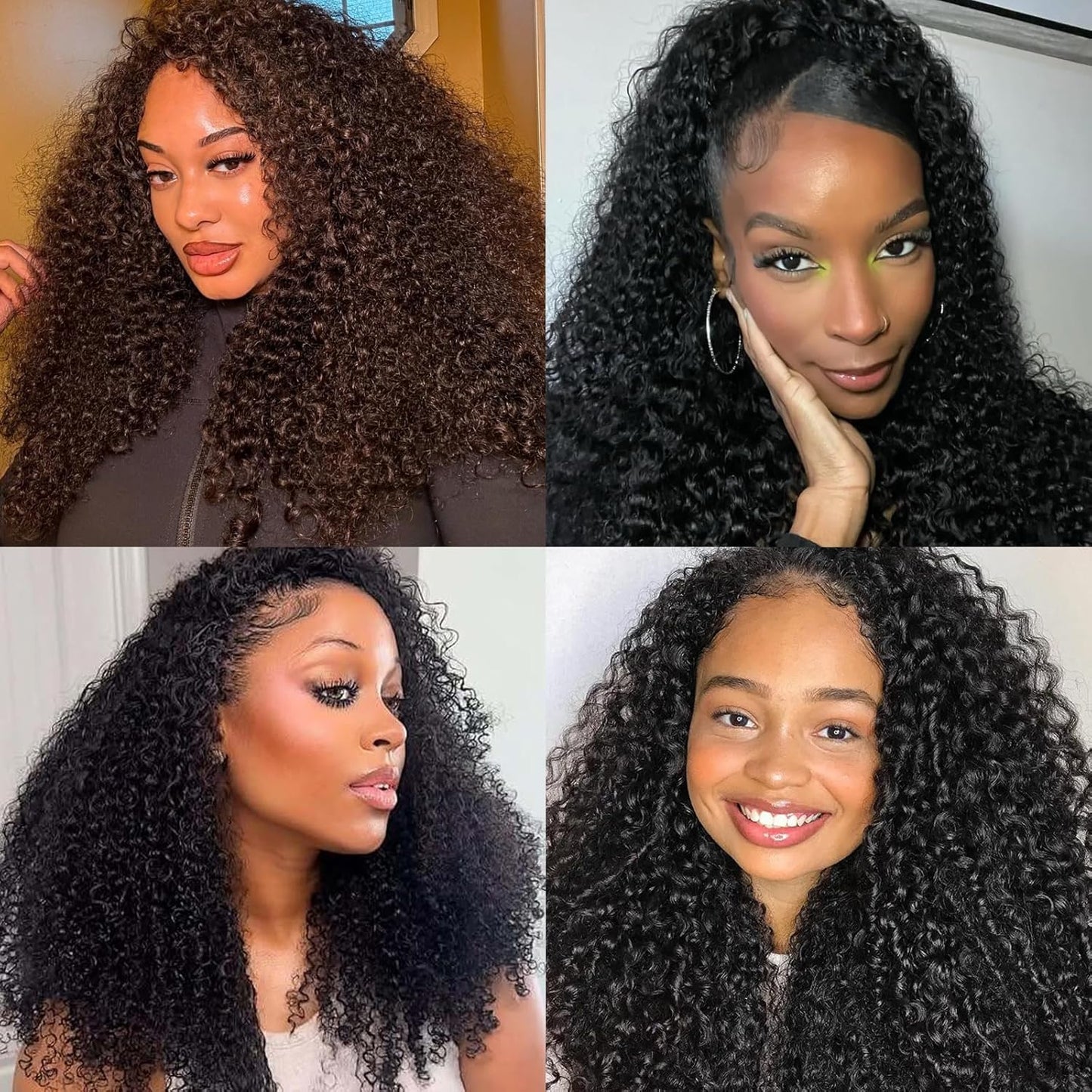 Burmese Curly Feather Crochet Braid Hair Extensions - 100% Real Human Hair, Knotless, 14 Inch, Natural Black