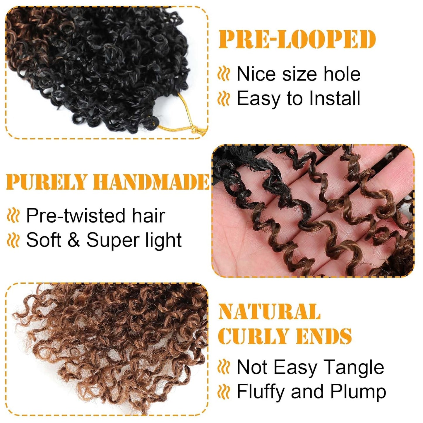 Yanky Twist Crochet Hair - 18 Inch Mini Twist Braids for Women | Bohemian Synthetic (#OT30)