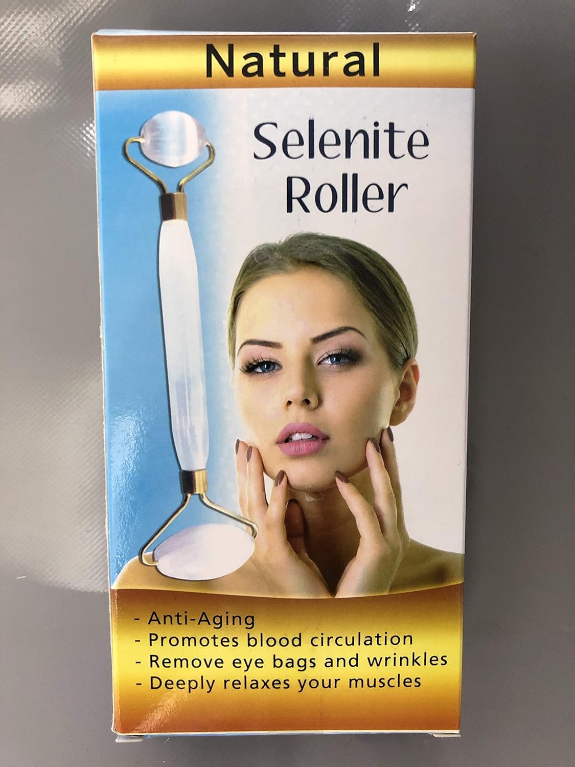 Selenite Roller - Healing Selenite Heart & Tower Massage Tool | Natural Crystal Therapy