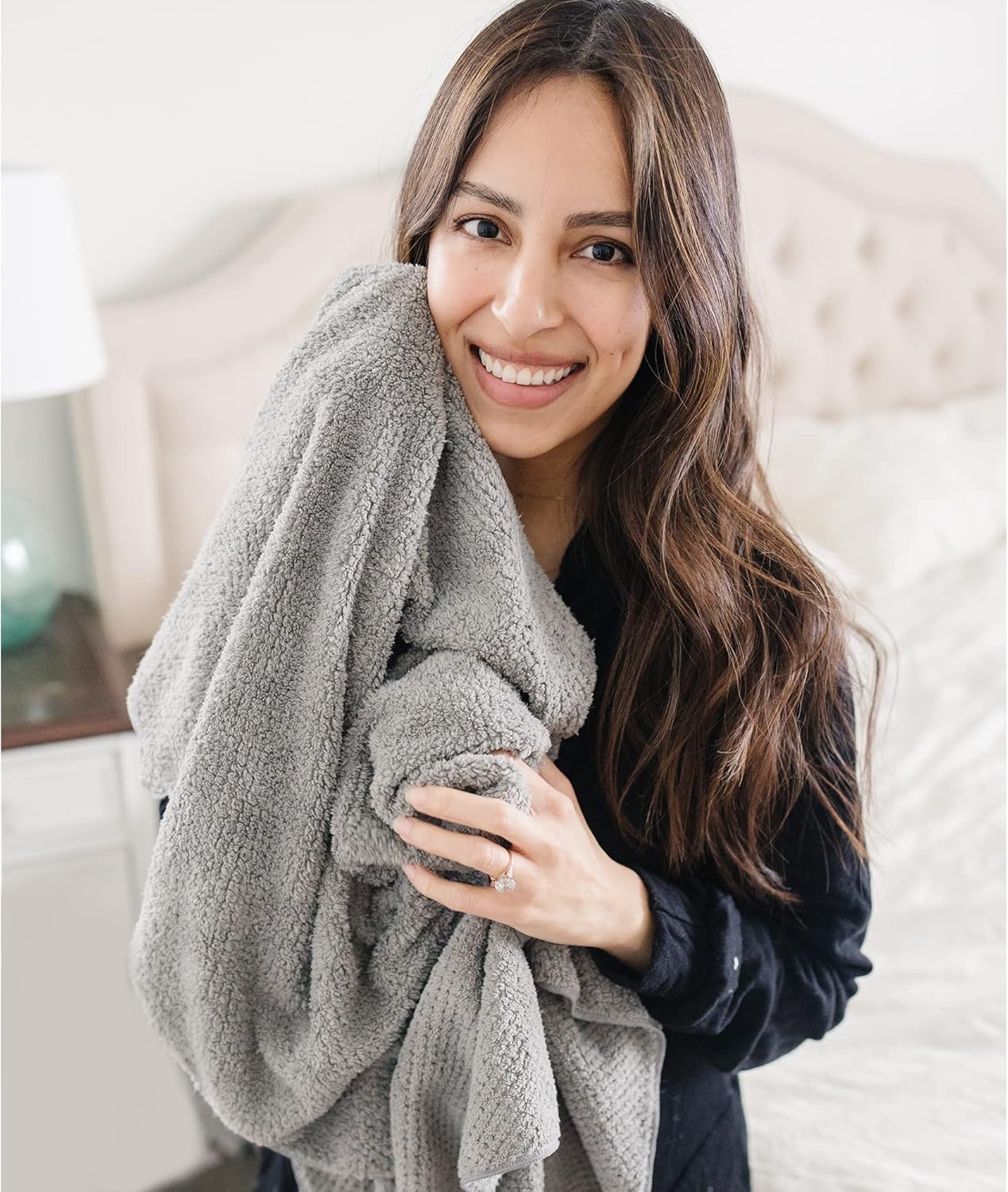 Microfiber Hair Towels for Women - Super Absorbent Quick Dry Wraps | 2 Pack, Anti-Frizz Turbans for Curly & Straight Hair - 27.5'' x 39.4''