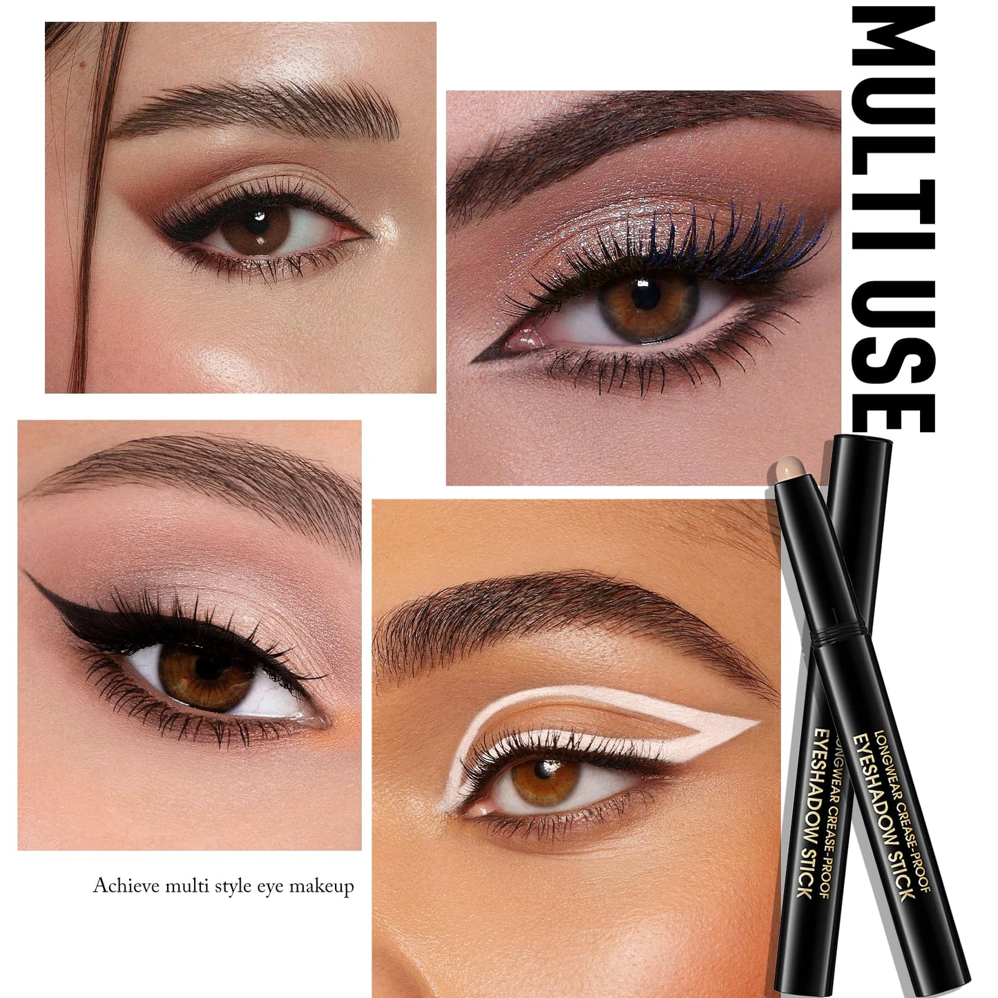 Wugbc Eyeshadow Stick Matte Eye Brightener Pencil Cream Nude Eye Shadow Base Crayon Long-Lasting Crease-Proof Naked Eyeshadow Blendable High Pigmented Single Eyeliner Makeup for Women, 3 DESERT
