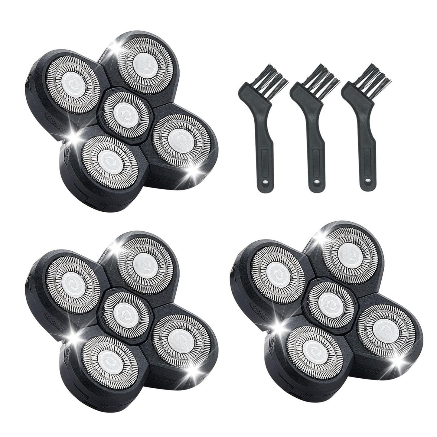 3PCS Shaver Replacement Blades Compatible with Freedom Bald Men Head Shaver Kit,5 Blade for Bald Men Head and Face Electric Razor Replacement