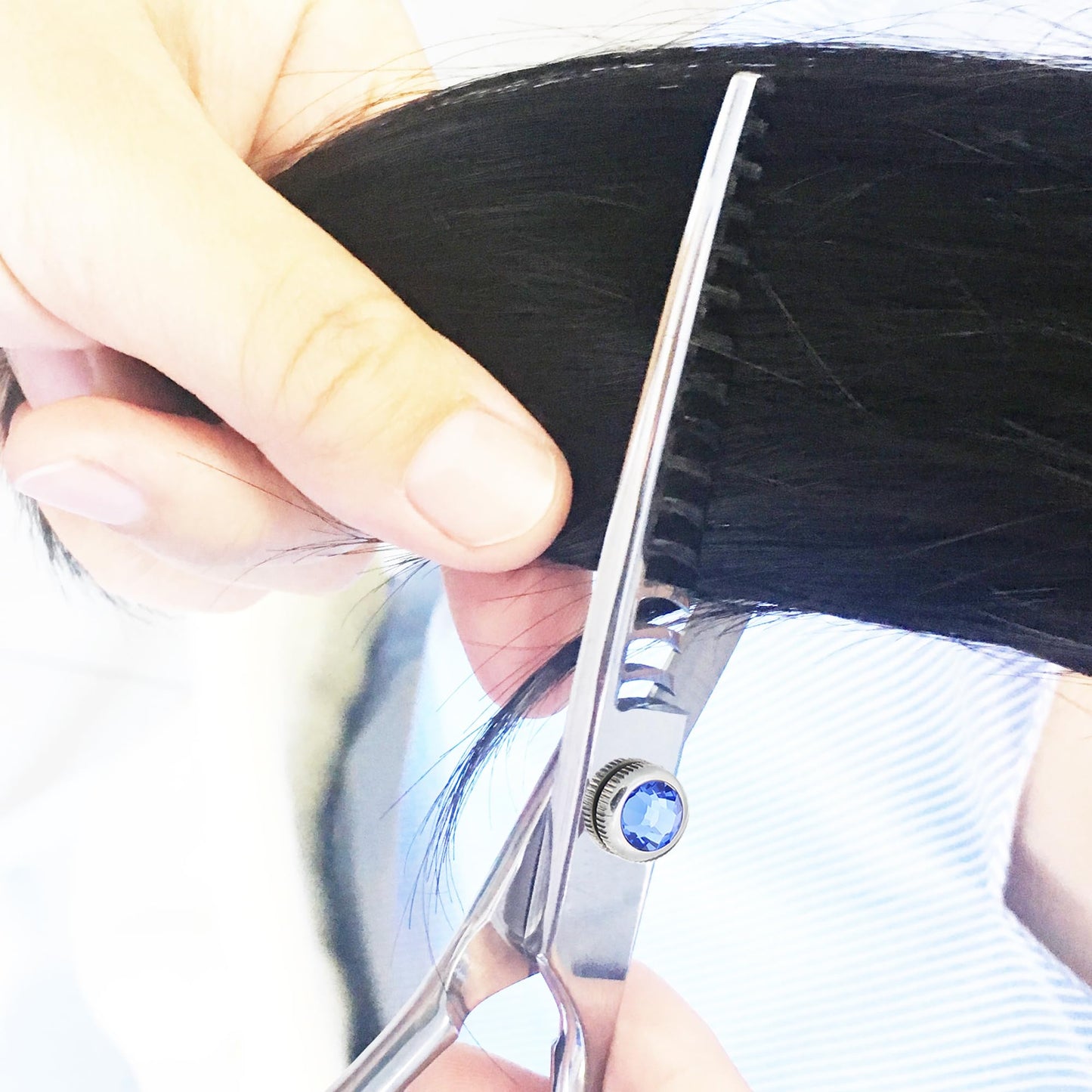 MISSUM 6.5" Professional Texturizing Scissors, Hair Thinning Shears for Precise Texturizing - Removes 50% Less Hair vs Standard, Japanese Stainless Steel Cutting Teeth Shears
