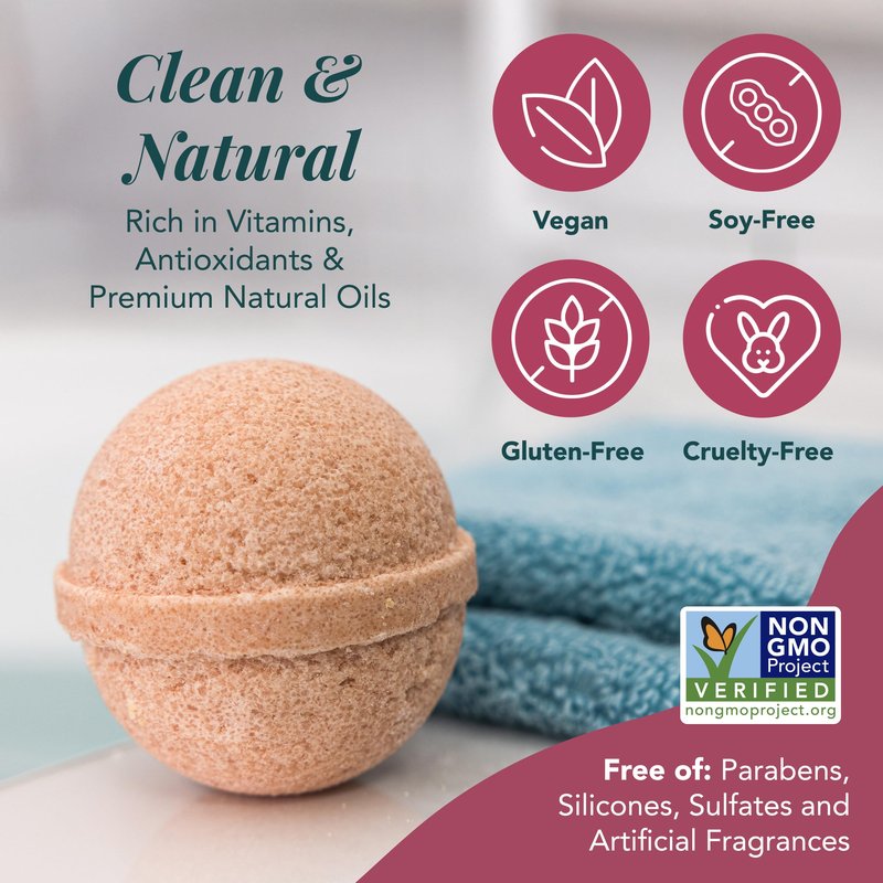 Saavy Naturals Bath Bombs – Relaxing Foaming Fizz Bubbles, Organic Bath Bombs for Women and Kids with Jojoba Oil - Gentle for Sensitive Skin - Made in USA - Bulgarian Rose (2 Pack) - 24 oz