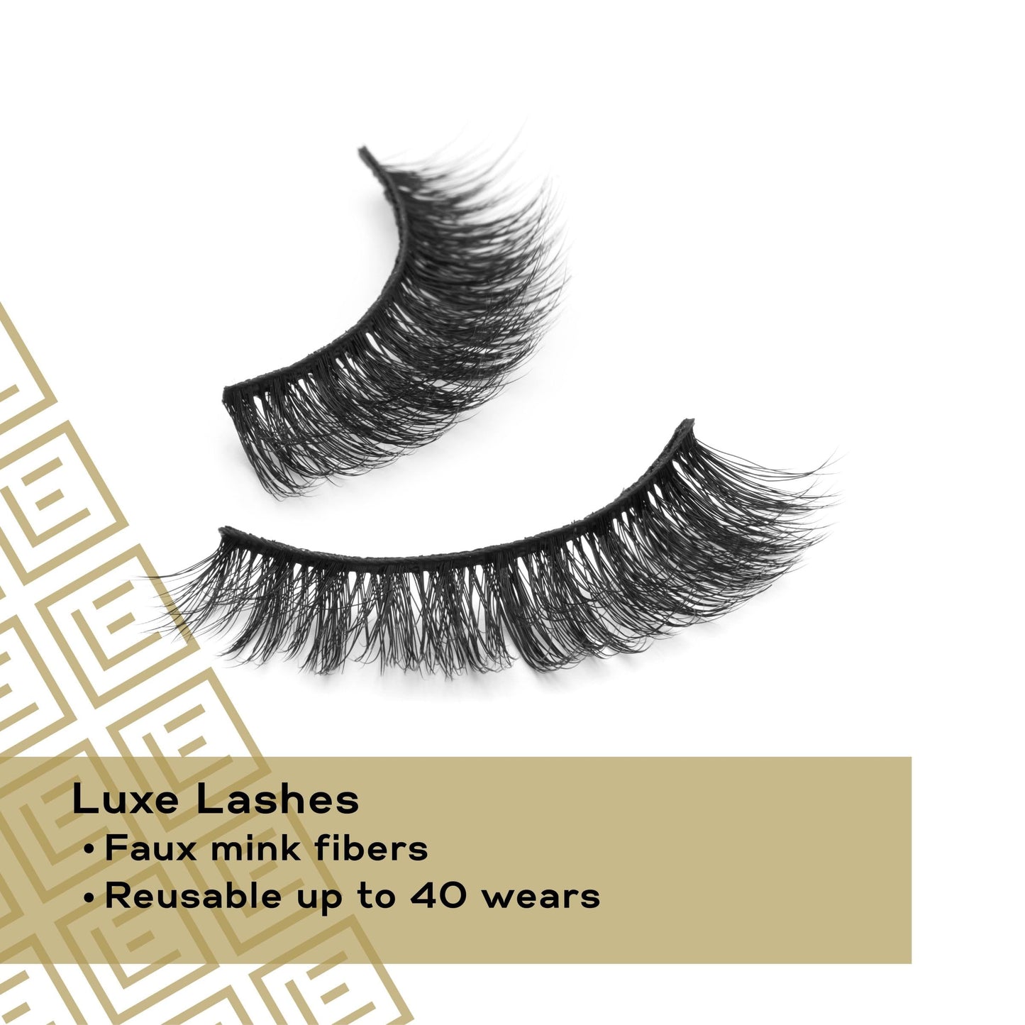 Eylure Luxe Faux Mink Ruby Eyelashes, Reusable Strip Lashes, Silk Effect Fibers, Black, Multipack (4 Pairs)