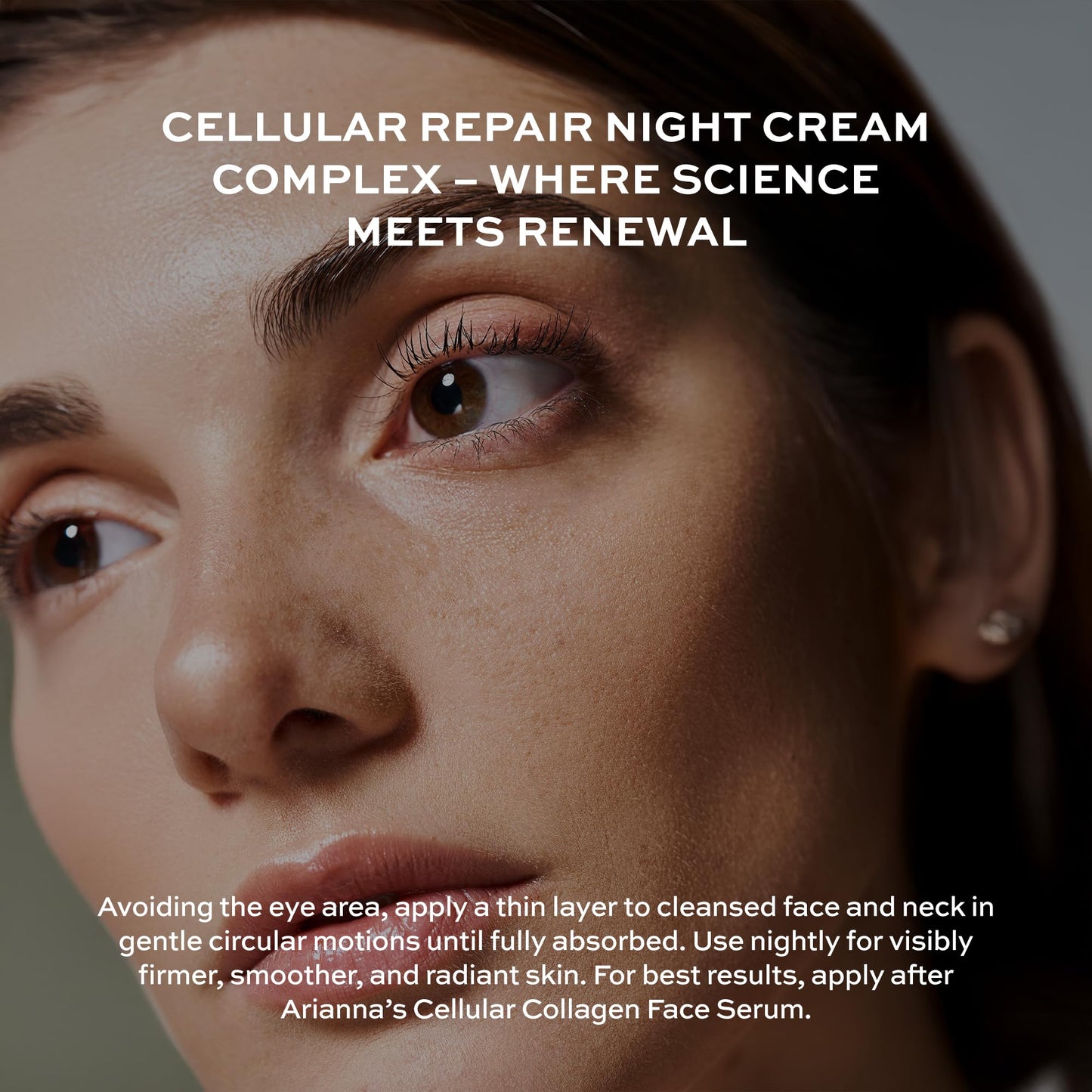 Arianna Skincare Cellular Repair Night Cream - Hydrate and Nourish Skin with Vitamin A, E & Dead Sea Minerals, 100% Vegan & Cruelty-Free Night Face Cream - 50ml