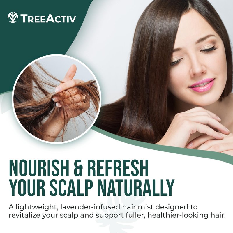 Nourishing Hair Growth Spray for Men and Women Hair Thickening Spray with Biotin Lavender Oil & Silk Amino Acids Lightweight Daily Leave-In Formula for Fuller Softer Hair, 8 fl oz