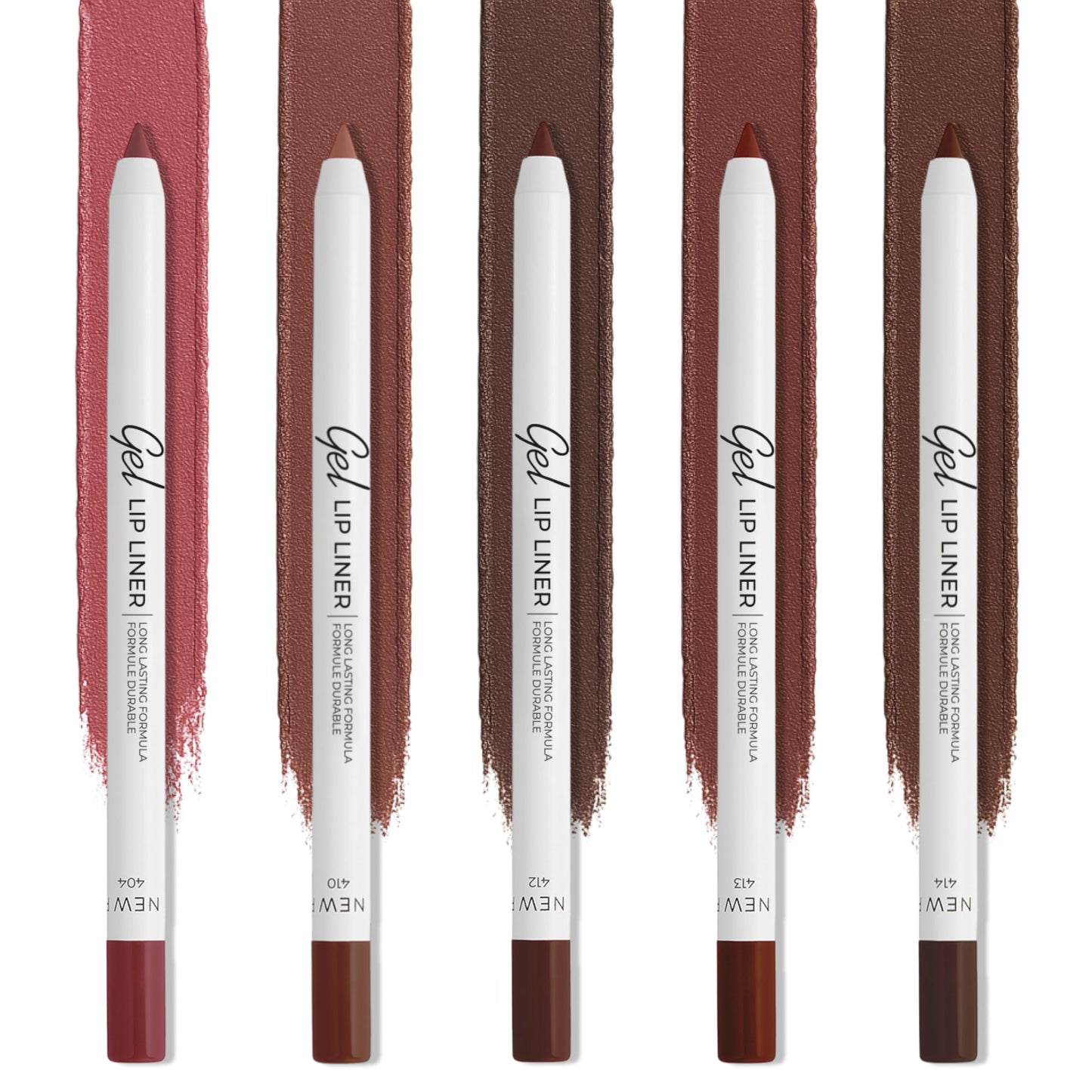 Lamel Gel Lip Liner Pencil – 5 Pack – 2-in-1 Waterproof Lip Liner Set