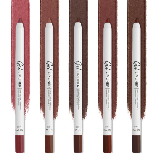 Lamel Gel Lip Liner Pencil – 5 Pack – 2-in-1 Waterproof Lip Liner Set