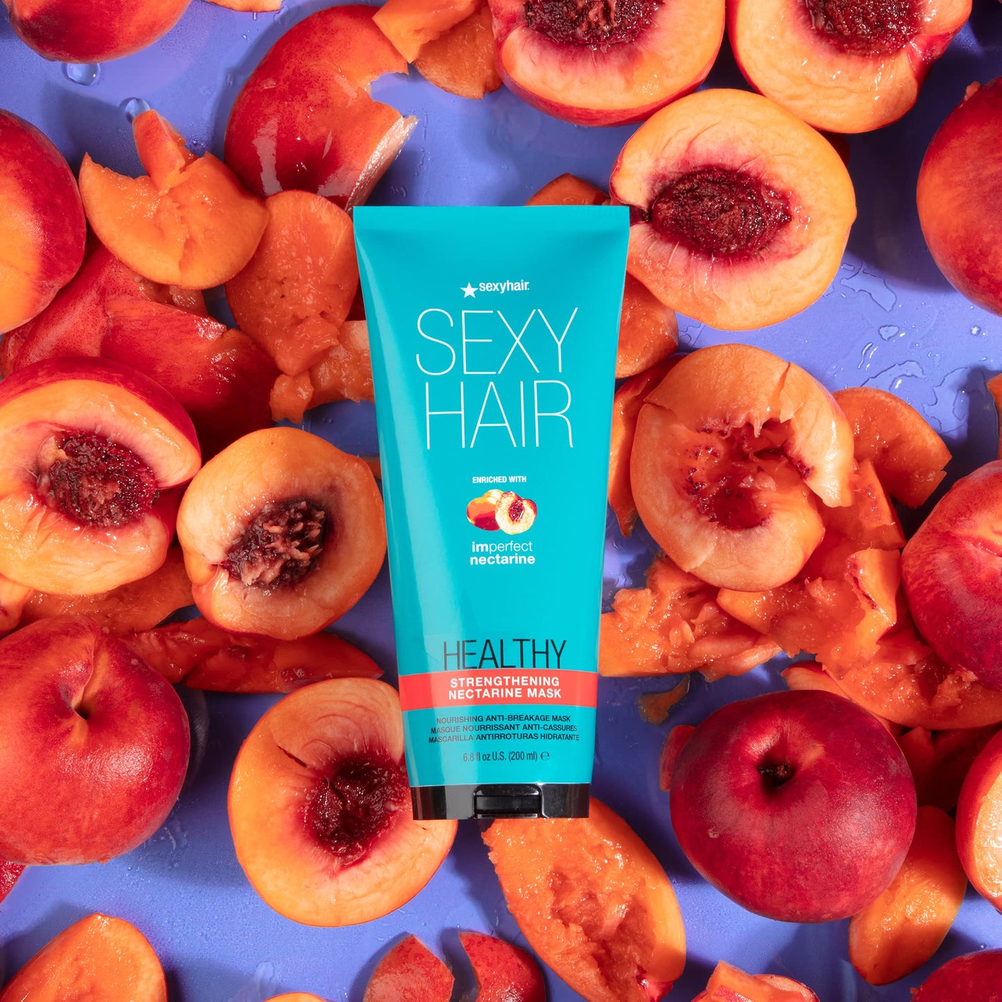 SexyHair Healthy Imperfect Fruit Strengthening Anti-Breakage Mask, 6.8 oz | Nectarine | Fine to Medium Hair Type