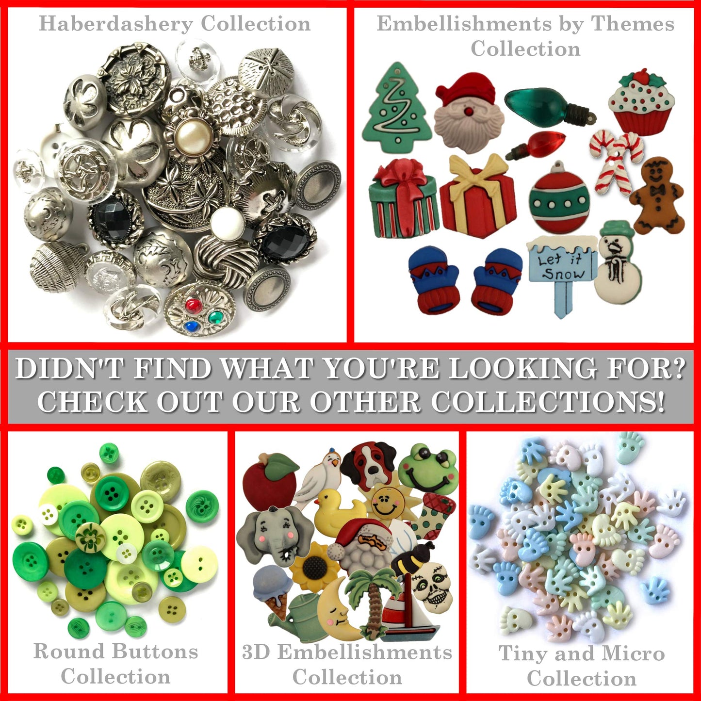 Buttons Galore and More Collection Round Novelty Buttons & Embellishments Based on Variety of Themes, Holidays and Seasons for DIY Crafts, Scrapbooking, Sewing, Cardmaking and other Projects – 50 Pcs