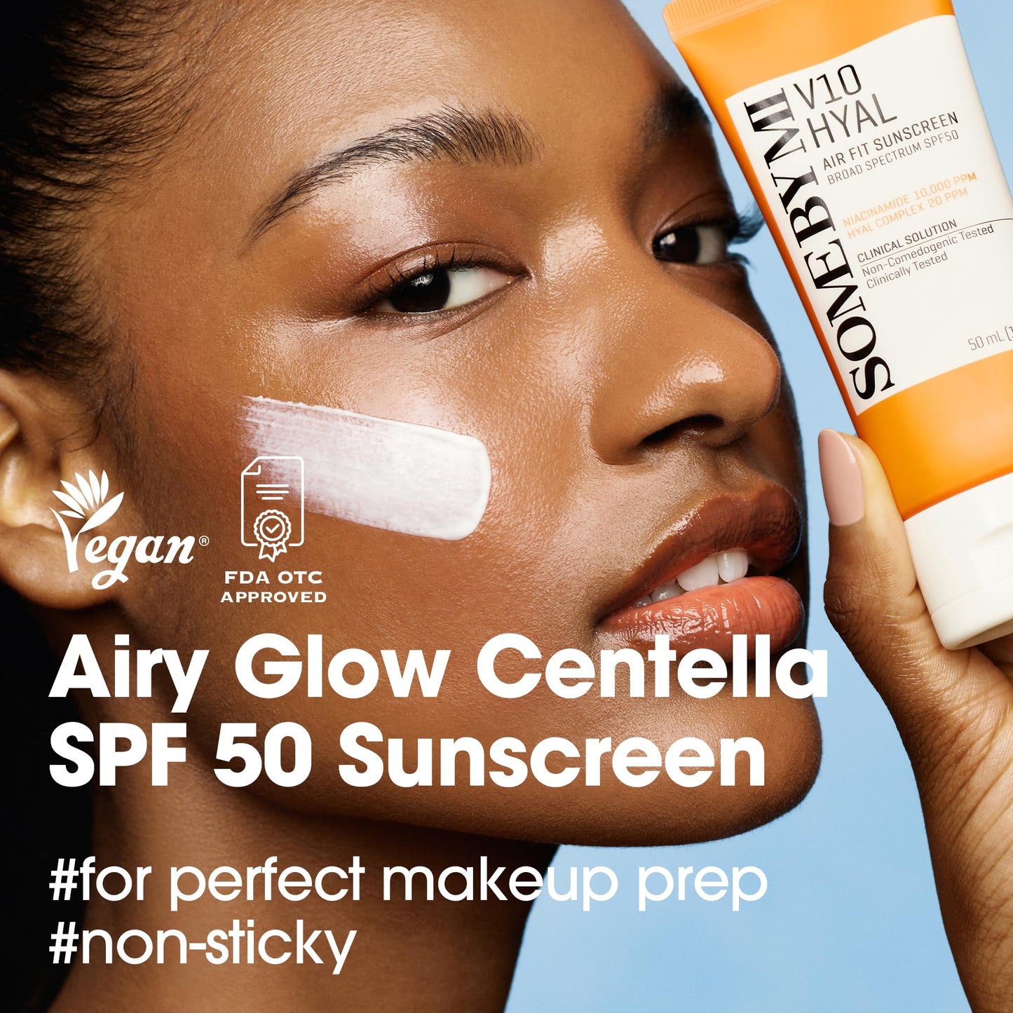 SOME BY MI V10 Hyal Air Fit Sunscreen SPF 50 – Pack of 2 – Korean Centella Sunscreen for Face with UV Protection – Non-Greasy, No White Cast, No Eye Irritation for Sensitive Skin – Korean Skin Care
