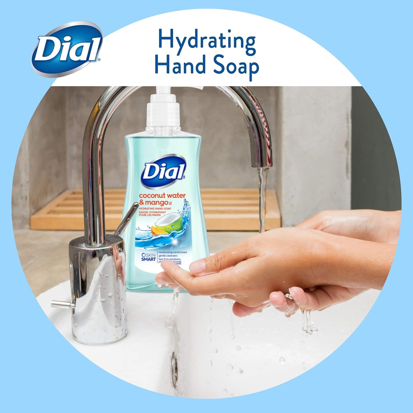 Dial Liquid Hand Soap - Coconut Water & Mango, 7.5oz | Pack of 12